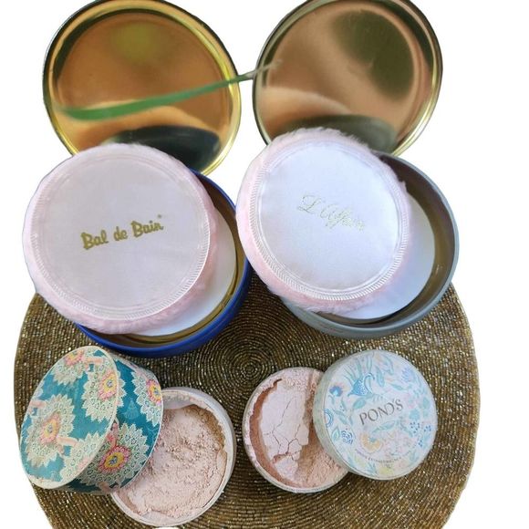 VINTAGE Dusting Face Powder 1940s French L'Affaire, Bal d' Bain, Irresistible... - Picture 2 of 10